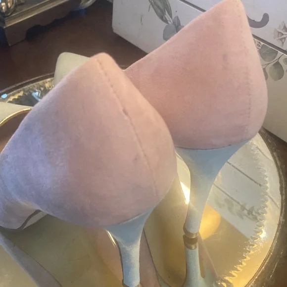 Vintage Signature Blush and Cream Dana Stiletto Heels Size 9 - Picture 14 of 15